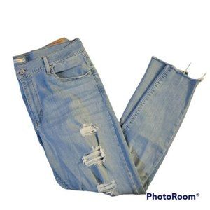 Levi's Women's 720 High Rise Super Skinny Jeans, 33 Regular Light Wash Raw Hem